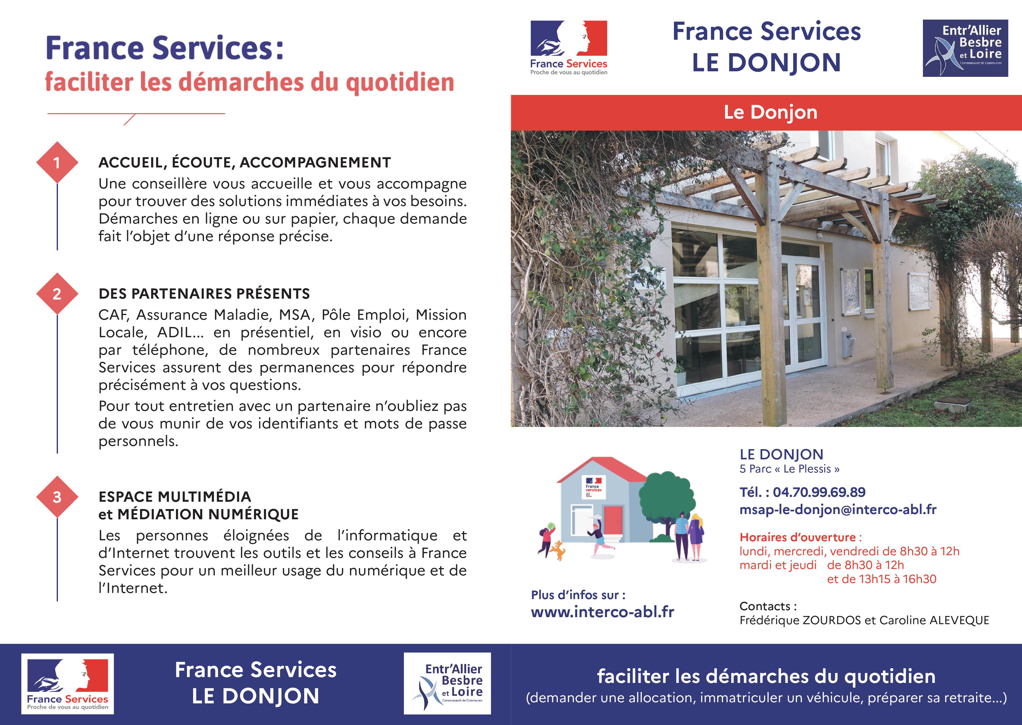 Info FRANCE SERVICES LE DONJON